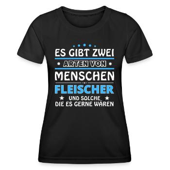 Butcher's Gift - Two Types of... Design - Women's Functional T-Shirt - black - Front - AI Model Female 172 light (172cm)