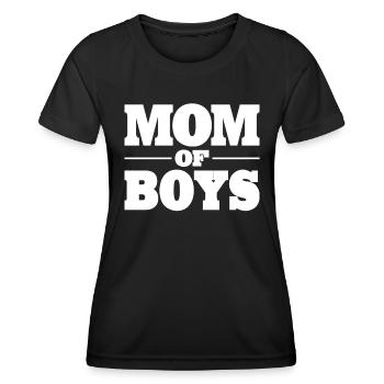 Maman Maman Idée cadeau Maman des garçons Fête des mères - T-shirt sport Femme - noir - Devant - AI Model Female 172 light (172cm)