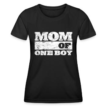Mama Mom of one Boy Geschenkidee Muttertag - Frauen Funktions-T-Shirt - Schwarz - Vorne - AI Model Female 172 light (172cm)