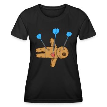 Darts Voodoo Poupée Dart Chemise Cadeau - T-shirt sport Femme - noir - Devant - AI Model Female 172 light (172cm)