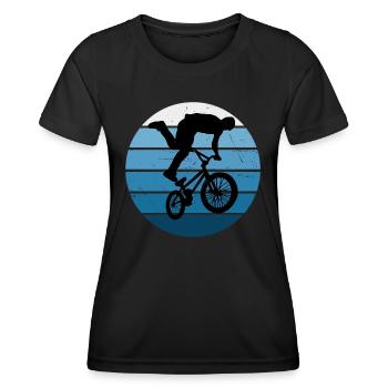 Vélo Hommes bmx Vélo Cyclisme bmx Femmes - T-shirt sport Femme - noir - Devant - AI Model Female 172 light (172cm)