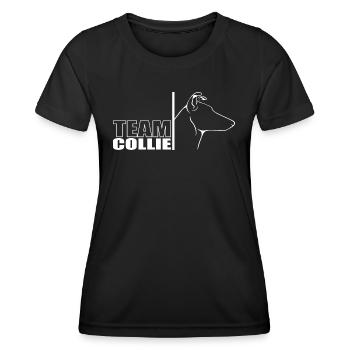TEAM Collie Shorthair Dog Dog Wilsigns - Women's Functional T-Shirt - black - Front - AI Model Female 172 light (172cm)