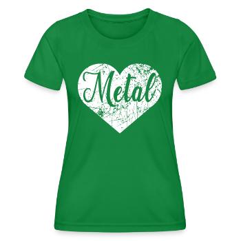 Coeur en métal - T-shirt sport Femme - vert - Devant - AI Model Female 172 dark (172cm)