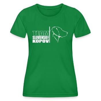 TEAM Slovensky Kopov Hunde Hund Wilsigns - Frauen Funktions-T-Shirt - Kelly Green - Vorne - AI Model Female 172 dark (172cm)
