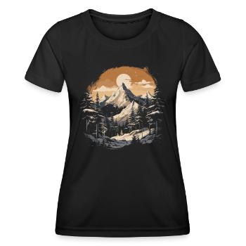 Wald Natur Landschaft Hüte - Frauen Funktions-T-Shirt - Schwarz - Vorne - AI Model Female 172 light (172cm)