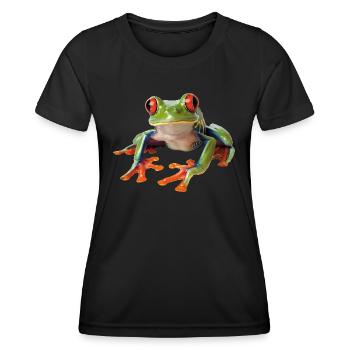 Frog - Women's Functional T-Shirt - black - Front - AI Model Female 172 light (172cm)