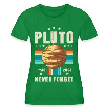 pluto vergiss nie Grafik - Frauen Funktions-T-Shirt - Kelly Green - Vorne - AI Model Female 172 dark (172cm)