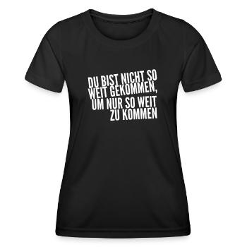 bleib nicht stehen - Frauen Funktions-T-Shirt - Schwarz - Vorne - AI Model Female 172 light (172cm)