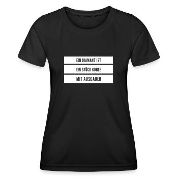 Ausdauer geht immer - Frauen Funktions-T-Shirt - Schwarz - Vorne - AI Model Female 172 light (172cm)