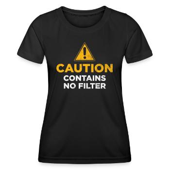 Ne contient aucun filtre - T-shirt sport Femme - noir - Devant - AI Model Female 172 light (172cm)