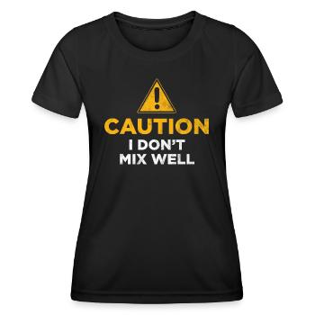 Achtung, ich mische nicht gut - Frauen Funktions-T-Shirt - Schwarz - Vorne - AI Model Female 172 light (172cm)