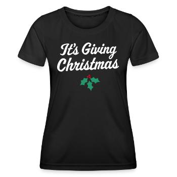 Es ist das Schenken von Weihnachten - Frauen Funktions-T-Shirt - Schwarz - Vorne - AI Model Female 172 light (172cm)