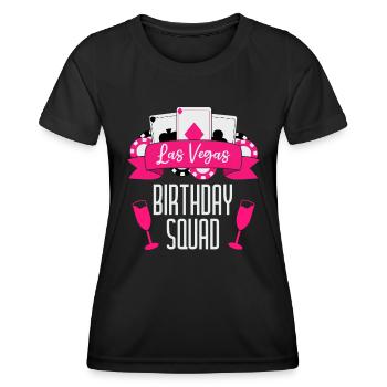 Équipe d’anniversaire de Vegas pour le voyage des filles de Las Vegas - T-shirt sport Femme - noir - Devant - AI Model Female 172 light (172cm)
