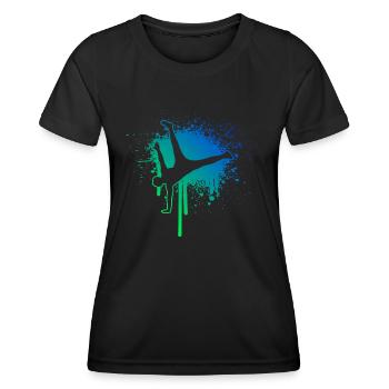Bboy Bgirl Breakdance Break Dance Homme - T-shirt sport Femme - noir - Devant - AI Model Female 172 light (172cm)