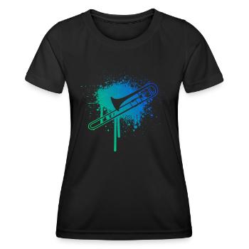 Brass Instrument Men’s Brass Band Femmes - T-shirt sport Femme - noir - Devant - AI Model Female 172 light (172cm)
