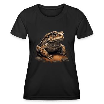 Kröte Amphibien - Frauen Funktions-T-Shirt - Schwarz - Vorne - AI Model Female 172 light (172cm)