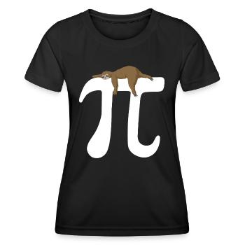 Math Sloth Pi - Women's Functional T-Shirt - black - Front - AI Model Female 172 light (172cm)
