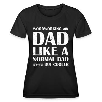 Menuisier Menuiser Papa Menuiserie - T-shirt sport Femme - noir - Devant - AI Model Female 172 light (172cm)