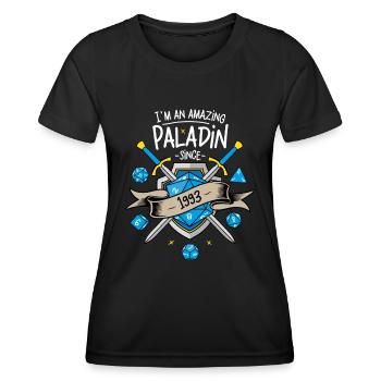 Ich bin seit 1993 ein erstaunlicher Paladin - Frauen Funktions-T-Shirt - Schwarz - Vorne - AI Model Female 172 light (172cm)