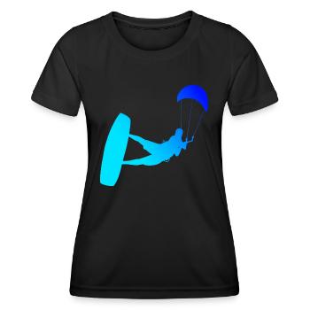 Kitesurf kitesurf kitesurf hommes kitesurfers - T-shirt sport Femme - noir - Devant - AI Model Female 172 light (172cm)