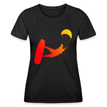 Kite Kitesurf Hommes Kitesurf Kitesurf Kitesurf Kitesurf - T-shirt sport Femme - noir - Devant - AI Model Female 172 light (172cm)