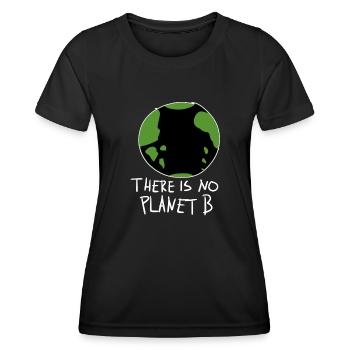 climate protection climate change earth planet b - Women's Functional T-Shirt - black - Front - AI Model Female 172 light (172cm)