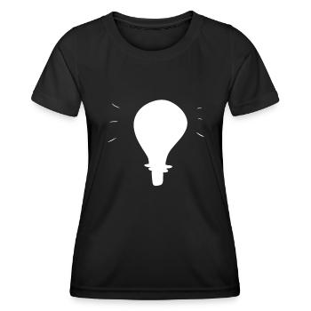 light bulb light symbol glow - Women's Functional T-Shirt - black - Front - AI Model Female 172 light (172cm)
