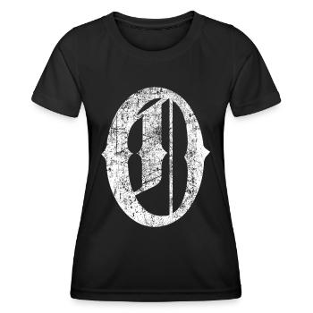 Tshirt alphabet initial O - Women's Functional T-Shirt - black - Front - AI Model Female 172 light (172cm)