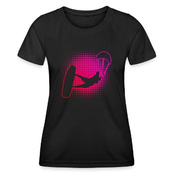 Kitesurf Kitesurf kitesurf kitesurfer kite - T-shirt sport Femme - noir - Devant - AI Model Female 172 light (172cm)
