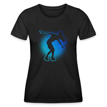 Rollerskate Femmes Roller Skating Roller Patins à roulettes - T-shirt sport Femme - noir - Devant - AI Model Female 172 light (172cm)