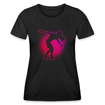 Roller Skating Roller Skate Roller Skating Women - Women's Functional T-Shirt - black - Front - AI Model Female 172 light (172cm)
