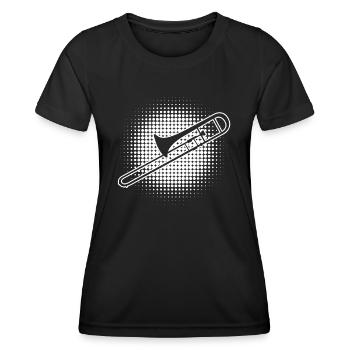 Posaune Blaskapelle Blechblasinstrument - Frauen Funktions-T-Shirt - Schwarz - Vorne - AI Model Female 172 light (172cm)