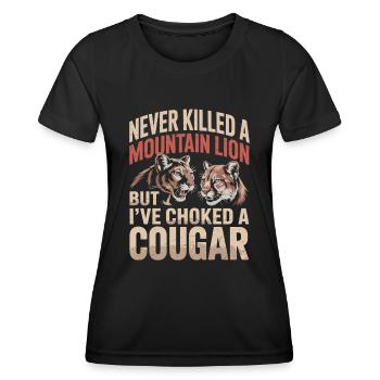 n’a jamais tué un mais - T-shirt sport Femme - noir - Devant - AI Model Female 172 light (172cm)