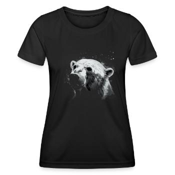 Ours polaire Ours polaire - T-shirt sport Femme - noir - Devant - AI Model Female 172 light (172cm)