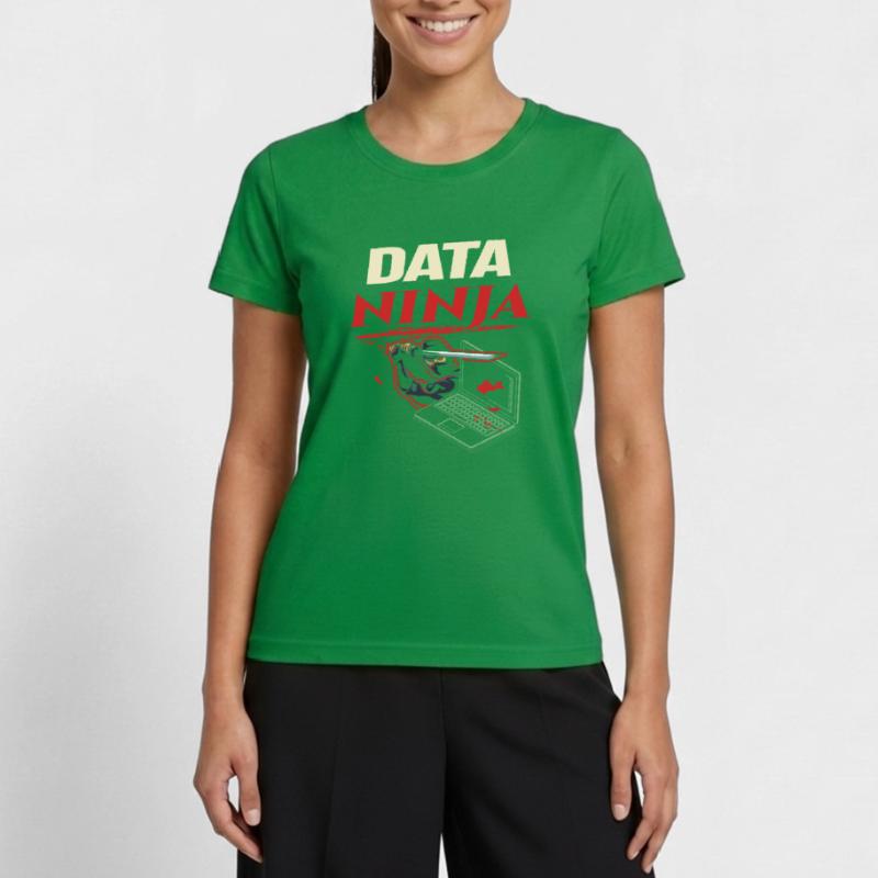 Data Ninja computer programming coder Frauen Funktions-T-Shirt