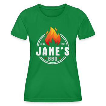 Barbecue Janes - T-shirt sport Femme - vert - Devant - AI Model Female 172 dark (172cm)