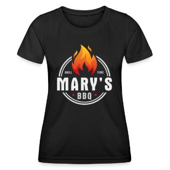 Marys BBQ - Women's Functional T-Shirt - black - Front - AI Model Female 172 light (172cm)