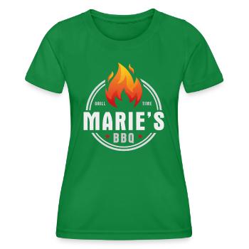 Maries BBQ - T-shirt sport Femme - vert - Devant - AI Model Female 172 dark (172cm)