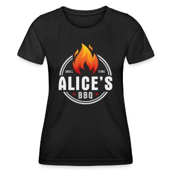 Alices BBQ - Women's Functional T-Shirt - black - Front - AI Model Female 172 light (172cm)
