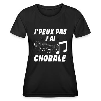 Je Peux Pas J'ai Chorale - T-shirt sport Femme - noir - Devant - AI Model Female 172 light (172cm)