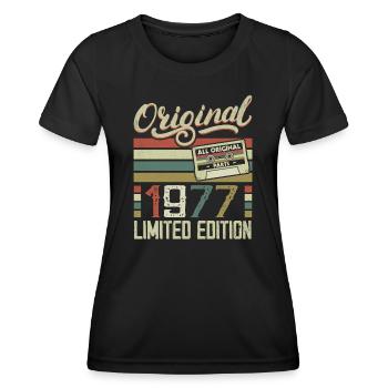 Vintage 1977 Cadeau D'anniversaire Rétro 1977 - T-shirt sport Femme - noir - Devant - AI Model Female 172 light (172cm)