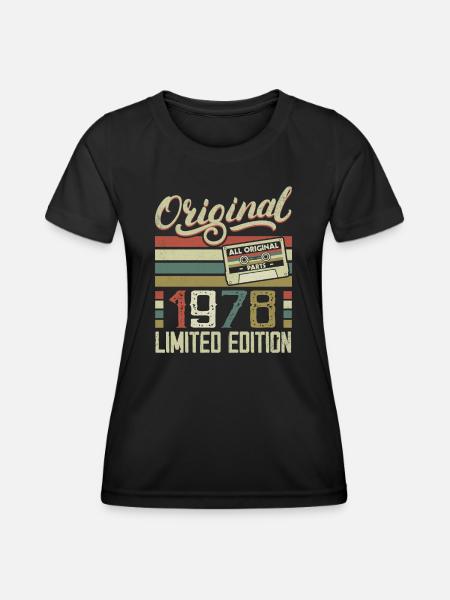 Jahrgang 1978 Retro 1978 Geburtstagsgeschenk - Frauen Funktions-T-Shirt - Schwarz
