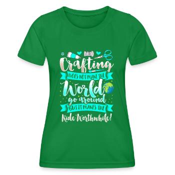 Crafting - Crafting Arts Education Crafting Hobbies - Women's Functional T-Shirt - kelly green - Front - AI Model Female 172 dark (172cm)