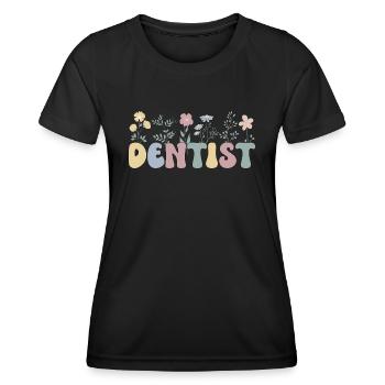 Dentiste Cadeau Dentiste Dentiste - T-shirt sport Femme - noir - Devant - AI Model Female 172 light (172cm)