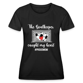 Gardien de but de soccer Mère Gardien de but de soccer Mama Gardien de but - T-shirt sport Femme - noir - Devant - AI Model Female 172 light (172cm)