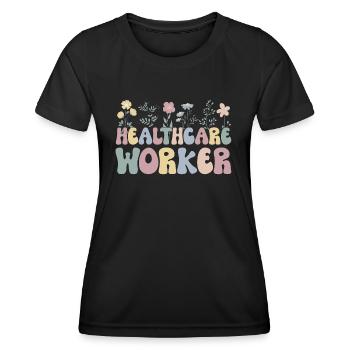 Professionnels de la santé - T-shirt sport Femme - noir - Devant - AI Model Female 172 light (172cm)