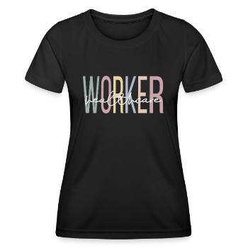 Professionnels de la santé - T-shirt sport Femme - noir - Devant - AI Model Female 172 light (172cm)