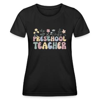 Preschool teacher Pedagogue Preschool Kindergarten - Women's Functional T-Shirt - black - Front - AI Model Female 172 light (172cm)