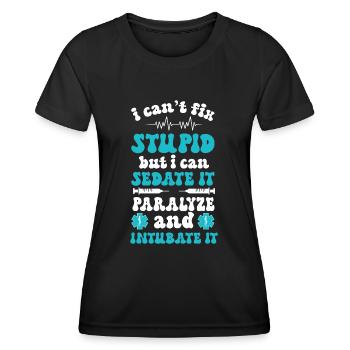 Infirmière d’urgence Infirmière Salle d’urgence - T-shirt sport Femme - noir - Devant - AI Model Female 172 light (172cm)