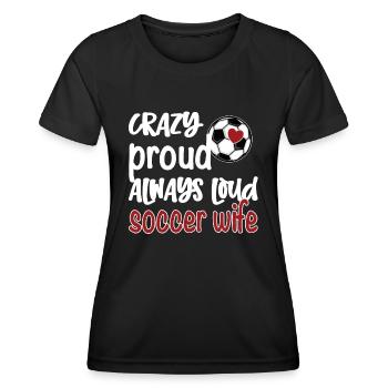 Football Wife Footballer Wife Of Football Player - Women's Functional T-Shirt - black - Front - AI Model Female 172 light (172cm)